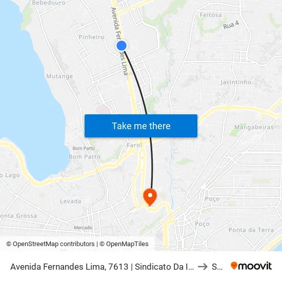 Avenida Fernandes Lima, 7613 | Sindicato Da Indústria E Da Construção Civil to Seune map