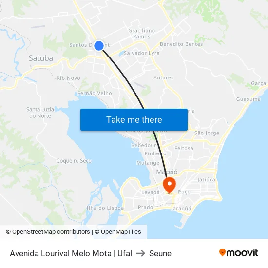 Avenida Lourival Melo Mota | Ufal to Seune map