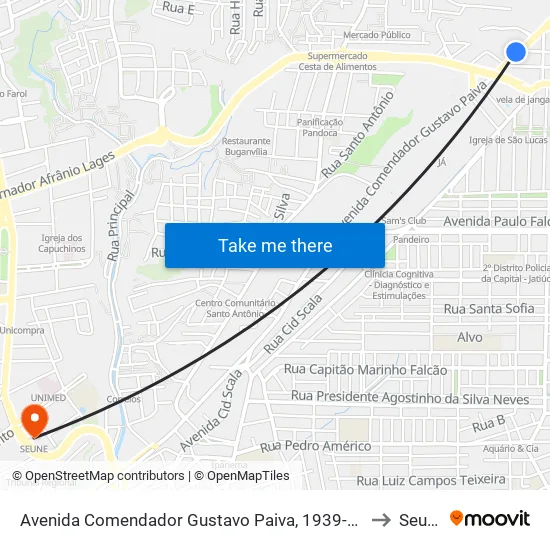 Avenida Comendador Gustavo Paiva, 1939-1947 to Seune map
