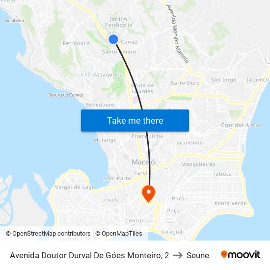 Avenida Doutor Durval De Góes Monteiro, 2 to Seune map