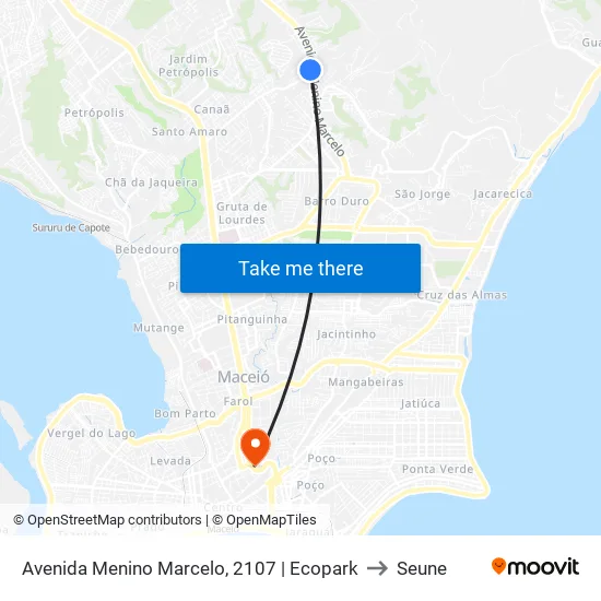 Avenida Menino Marcelo, 2107 | Ecopark to Seune map