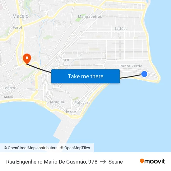 Rua Engenheiro Mario De Gusmão, 978 to Seune map