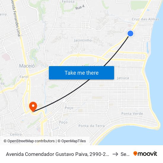 Avenida Comendador Gustavo Paiva, 2990-2996 | Casa Viera to Seune map