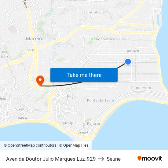 Avenida Doutor Júlio Marques Luz, 929 to Seune map