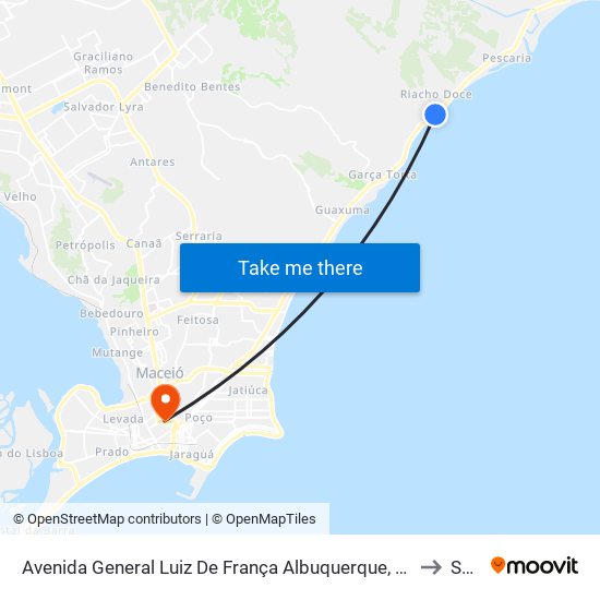 Avenida General Luiz De França Albuquerque, 128 | Mirante  (Sentido Litoral) to Seune map