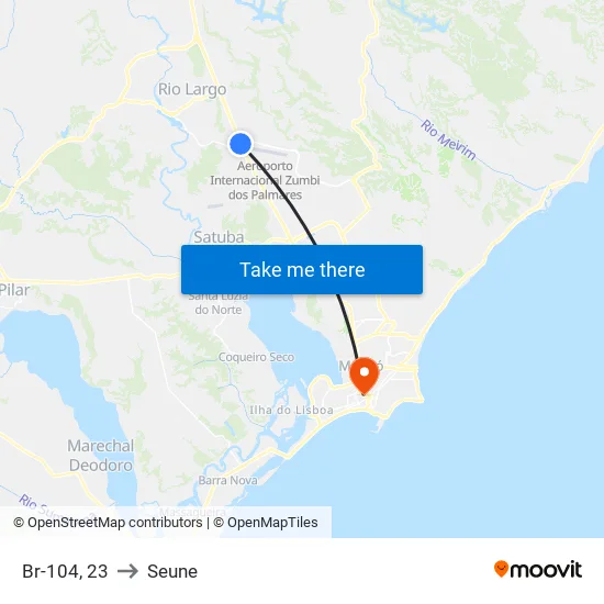 Br-104, 23 to Seune map
