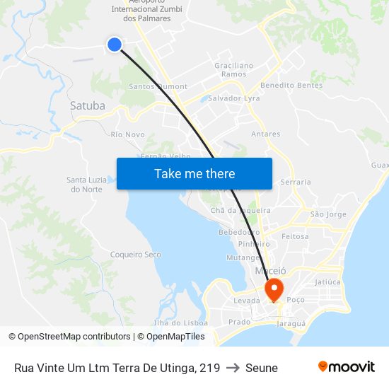Rua Vinte Um Ltm Terra De Utinga, 219 to Seune map