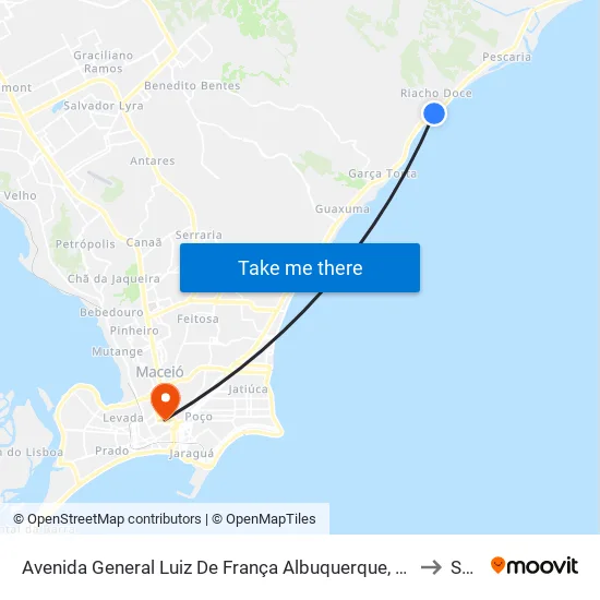 Avenida General Luiz De França Albuquerque, 128 | Mirante (Sentido Maceió) to Seune map