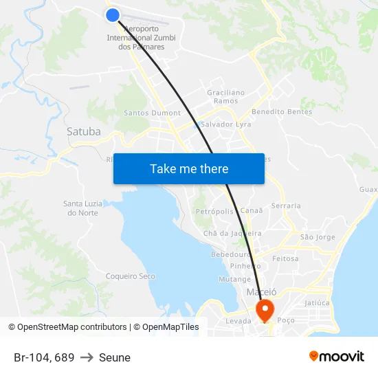 Br-104, 689 to Seune map