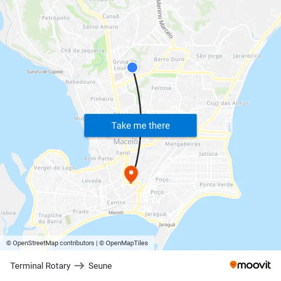 Terminal Rotary to Seune map