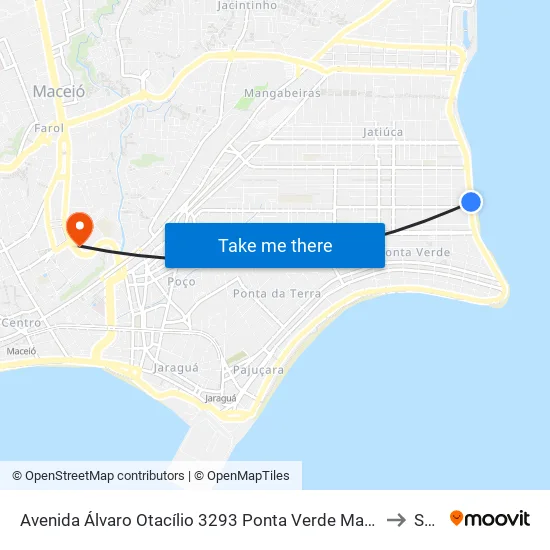 Avenida Álvaro Otacílio 3293 Ponta Verde Maceió - Alagoas 57035-180 Brasil to Seune map