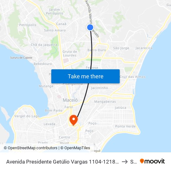 Avenida Presidente Getúlio Vargas 1104-1218 - Serraria Maceió - Al República Federativa Do Brasil to Seune map