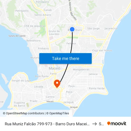 Rua Muniz Falcão 799-973 - Barro Duro Maceió - Al República Federativa Do Brasil to Seune map