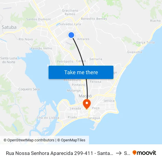 Rua Nossa Senhora Aparecida 299-411 - Santa Lúcia Maceió - Al 57081-480 República Federativa Do Brasil to Seune map