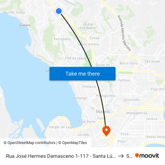Rua José Hermes Damasceno 1-117 - Santa Lúcia Maceió - Al 57082-010 República Federativa Do Brasil to Seune map