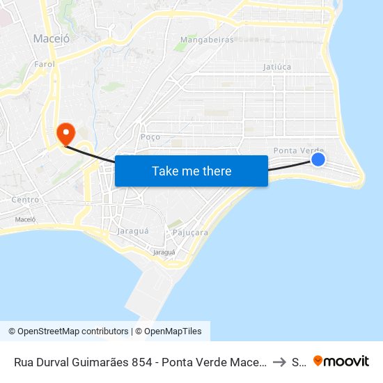 Rua Durval Guimarães 854 - Ponta Verde Maceió - Al 57035-060 República Federativa Do Brasil to Seune map