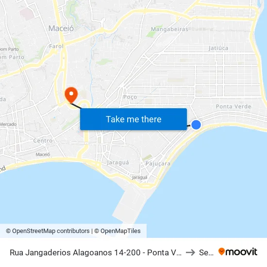 Rua Jangaderios Alagoanos 14-200 - Ponta Verde Maceió - Al Brasil to Seune map