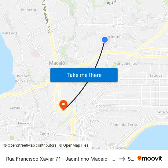 Rua Francisco Xavier 71 - Jacintinho Maceió - Al 57041-090 República Federativa Do Brasil to Seune map
