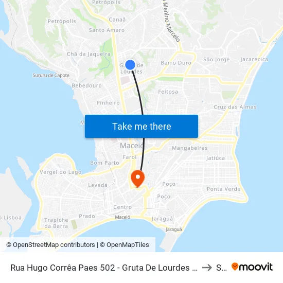 Rua Hugo Corrêa Paes 502 - Gruta De Lourdes Maceió - Al 57052-827 República Federativa Do Brasil to Seune map