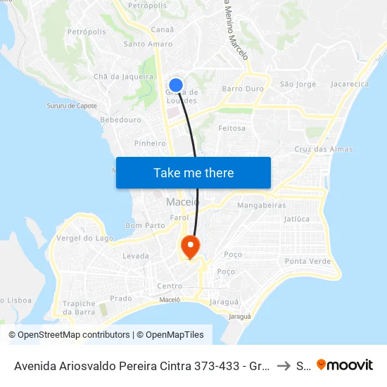Avenida Ariosvaldo Pereira Cintra 373-433 - Gruta De Lourdes Maceió - Al República Federativa Do Brasil to Seune map
