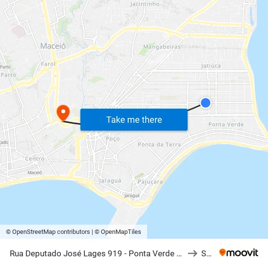 Rua Deputado José Lages 919 - Ponta Verde Maceió - Al 57035-330 Brasil to Seune map