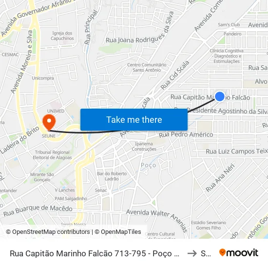 Rua Capitão Marinho Falcão 713-795 - Poço Maceió - Al 57025-260 Brasil to Seune map