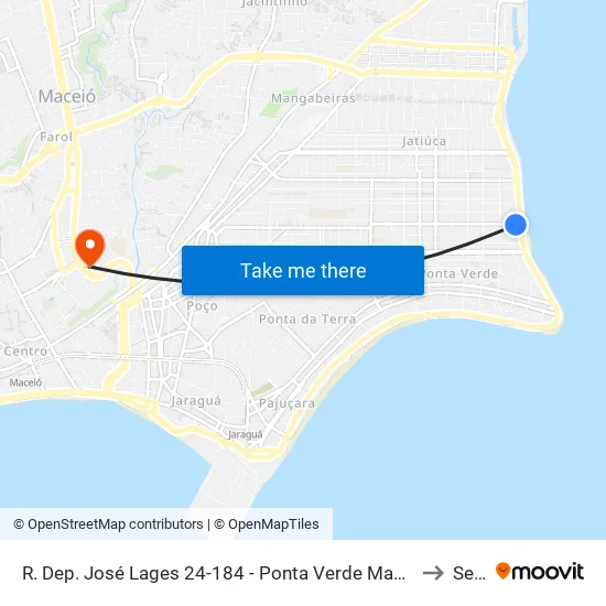 R. Dep. José Lages 24-184 - Ponta Verde Maceió - Al 57035-330 Brasil to Seune map