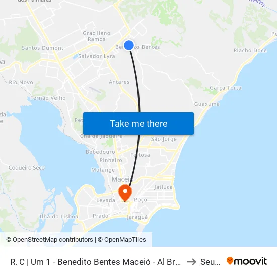 R. C | Um 1 - Benedito Bentes Maceió - Al Brasil to Seune map