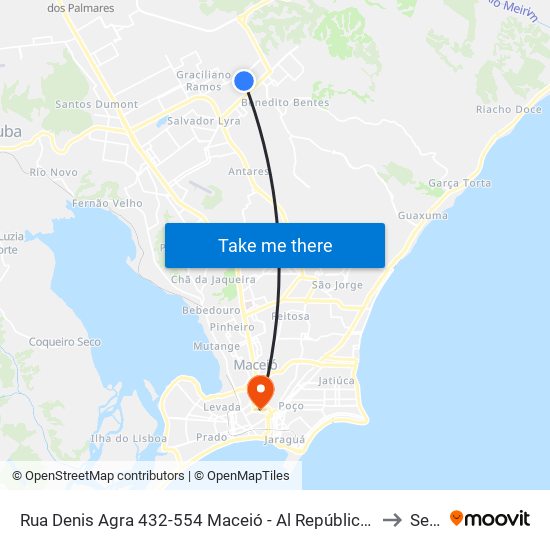 Rua Denis Agra 432-554 Maceió - Al República Federativa Do Brasil to Seune map