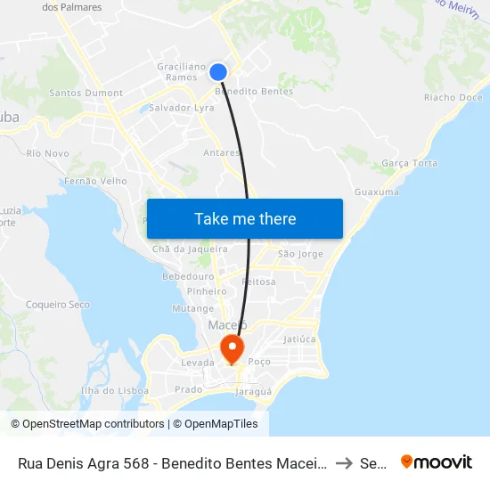 Rua Denis Agra 568 - Benedito Bentes Maceió - Al Brasil to Seune map