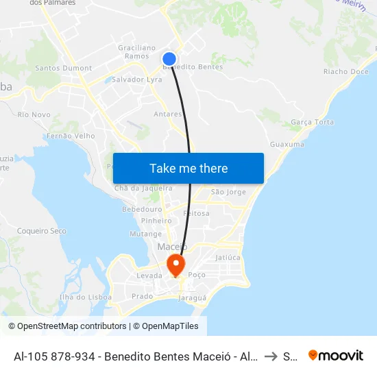 Al-105 878-934 - Benedito Bentes Maceió - Al República Federativa Do Brasil to Seune map