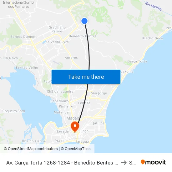 Av. Garça Torta 1268-1284 - Benedito Bentes Maceió - Al 57084-615 Brasil to Seune map
