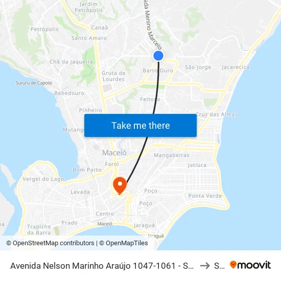 Avenida Nelson Marinho Araújo 1047-1061 - Serraria Maceió - Al República Federativa Do Brasil to Seune map