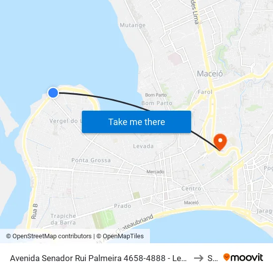 Avenida Senador Rui Palmeira 4658-4888 - Levada Maceió - Al República Federativa Do Brasil to Seune map