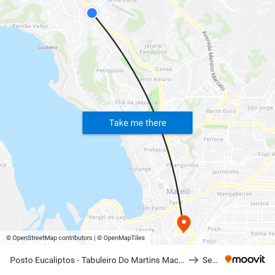 Posto Eucaliptos - Tabuleiro Do Martins Maceió - Al Brasil to Seune map