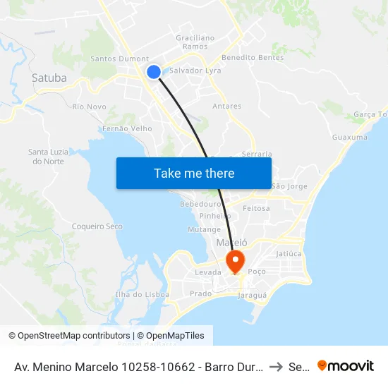Av. Menino Marcelo 10258-10662 - Barro Duro Maceió - Al Brasil to Seune map