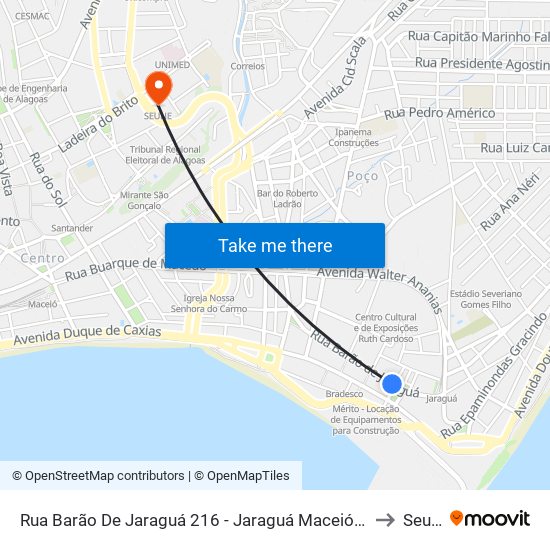 Rua Barão De Jaraguá 216 - Jaraguá Maceió - Al Brasil to Seune map