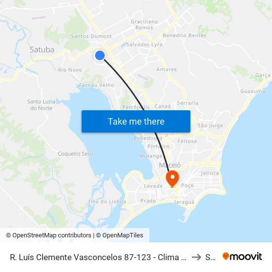 R. Luís Clemente Vasconcelos 87-123 - Clima Bom Maceió - Al 57071-040 Brasil to Seune map