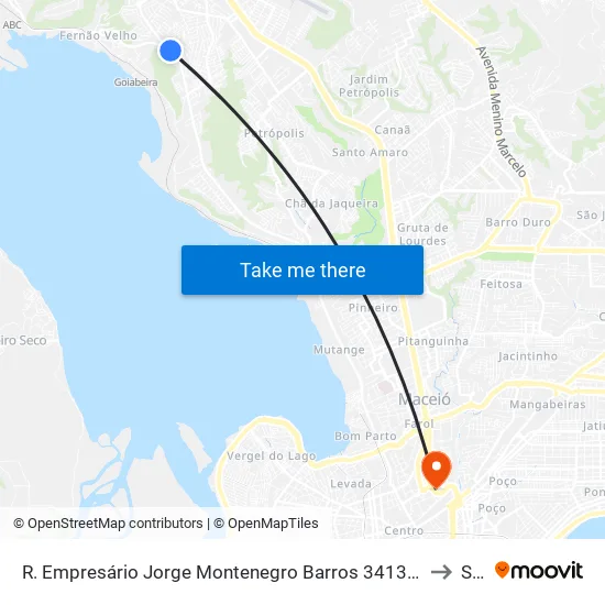 R. Empresário Jorge Montenegro Barros 3413-3517 - Santa Amelia Maceió - Al 57063-000 Brasil to Seune map