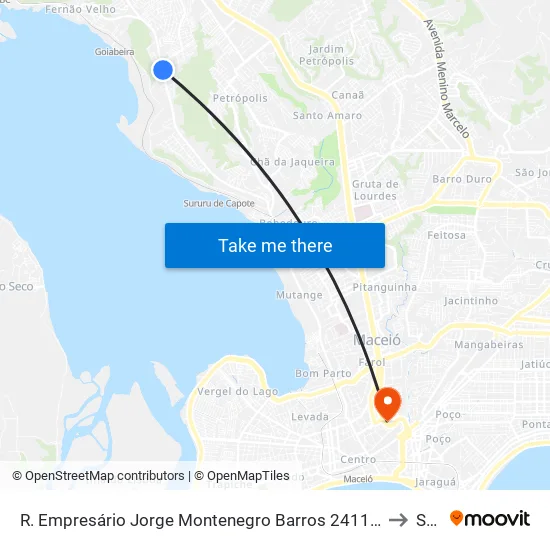 R. Empresário Jorge Montenegro Barros 2411-2493 - Santa Amelia Maceió - Al Brasil to Seune map