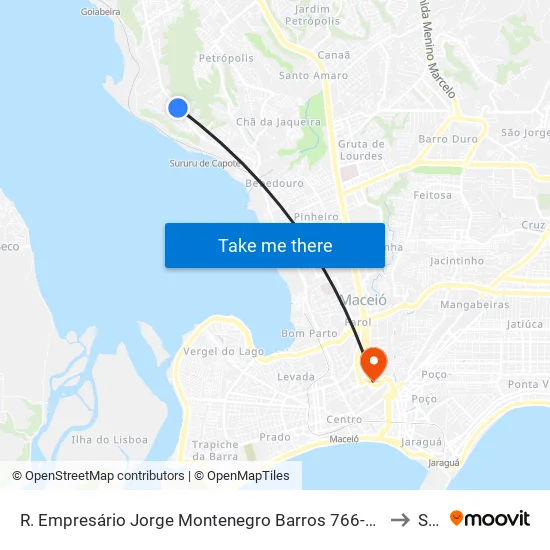 R. Empresário Jorge Montenegro Barros 766-980 - Santa Amelia Maceió - Al 57045-055 Brasil to Seune map