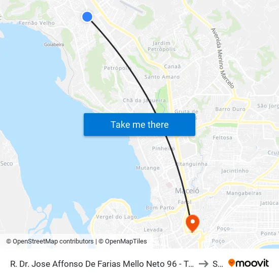 R. Dr. Jose Affonso De Farias Mello Neto 96 - Tabuleiro Do Martins Maceió - Al 57060-850 Brasil to Seune map