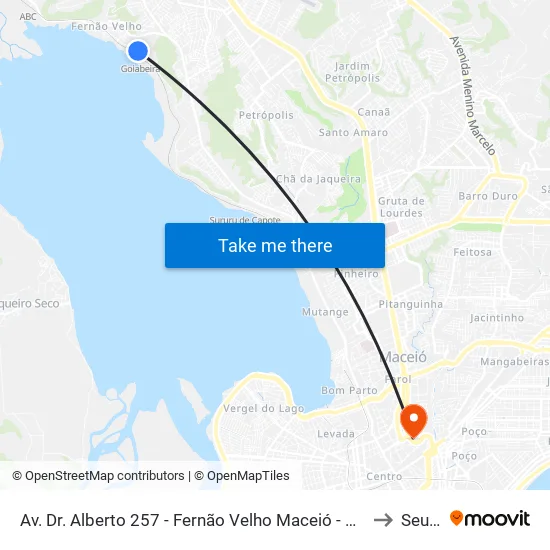 Av. Dr. Alberto 257 - Fernão Velho Maceió - Al Brasil to Seune map