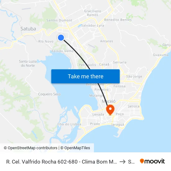 R. Cel. Valfrido Rocha 602-680 - Clima Bom Maceió - Al 57071-070 Brasil to Seune map