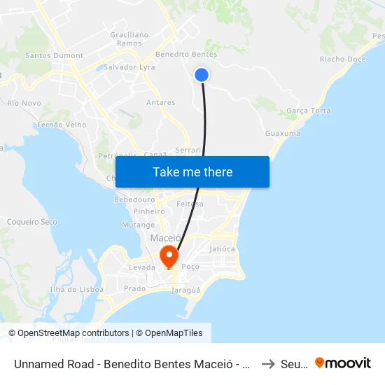 Unnamed Road - Benedito Bentes Maceió - Al Brasil to Seune map