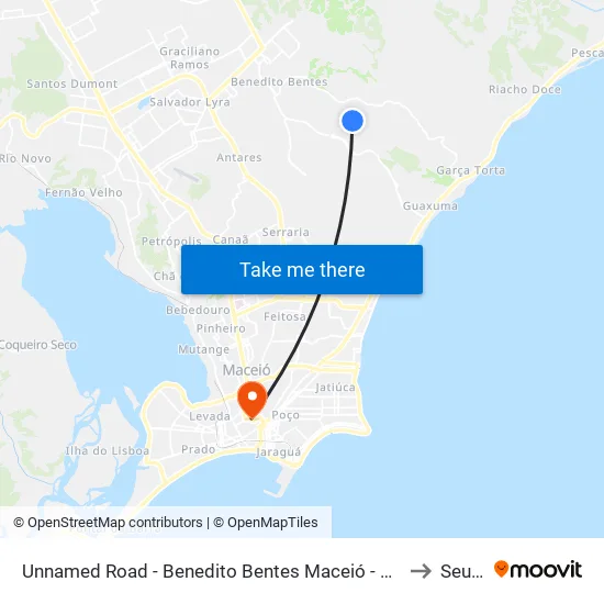 Unnamed Road - Benedito Bentes Maceió - Al Brasil to Seune map