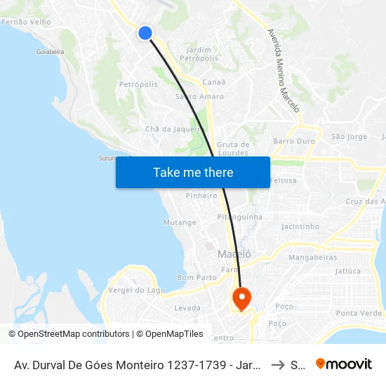 Av. Durval De Góes Monteiro 1237-1739 - Jardim Petropolis Maceió - Al Brasil to Seune map