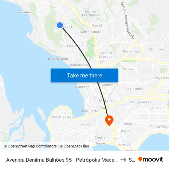 Avenida Denilma Bulhões 95 - Petrópolis Maceió - Al 57062-001 República Federativa Do Brasil to Seune map