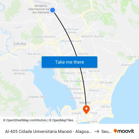Al-405 Cidade Universitária Maceió - Alagoas Brasil to Seune map