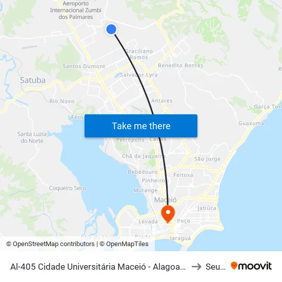 Al-405 Cidade Universitária Maceió - Alagoas Brasil to Seune map